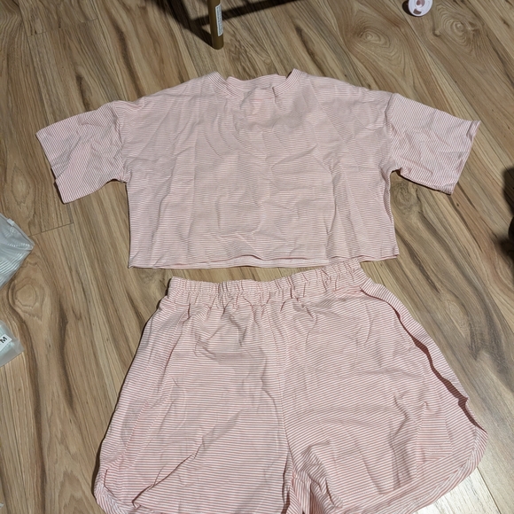 Striped Red Pajama Set for Women - Picture 2 of 2